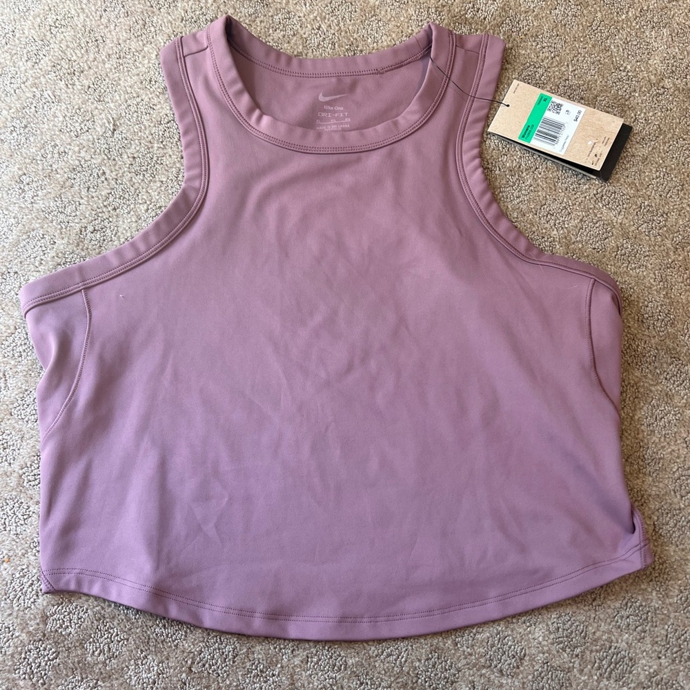 NWT Nike Women's One Fitted Dri-FIT Cropped Tank Top